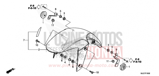 KOTFLUEGEL, VORNE CBR650FAJ de 2018